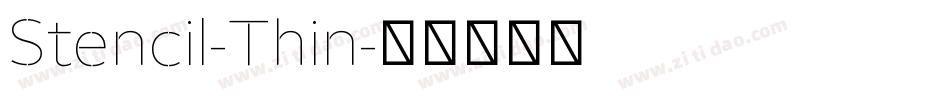 Stencil-Thin字体转换