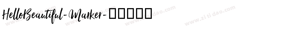 HelloBeautiful-Marker字体转换