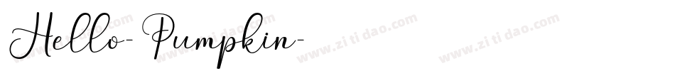 Hello-Pumpkin字体转换