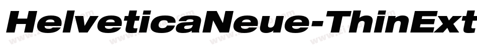 HelveticaNeue-ThinExt字体转换