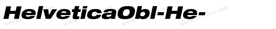 HelveticaObl-He字体转换
