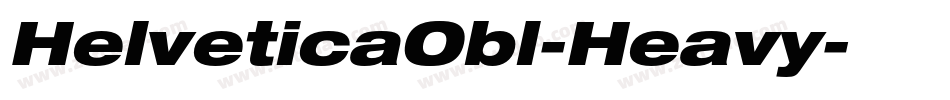 HelveticaObl-Heavy字体转换