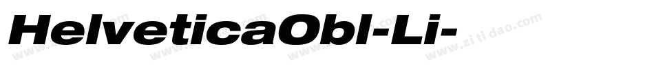 HelveticaObl-Li字体转换