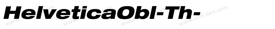 HelveticaObl-Th字体转换