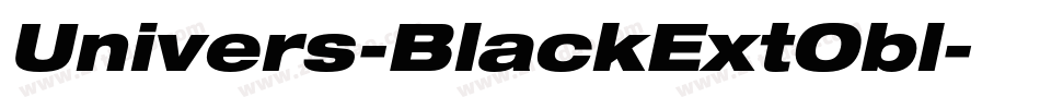 Univers-BlackExtObl字体转换