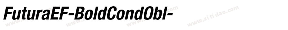 FuturaEF-BoldCondObl字体转换