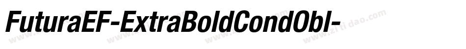 FuturaEF-ExtraBoldCondObl字体转换