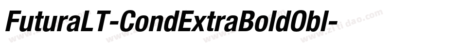 FuturaLT-CondExtraBoldObl字体转换