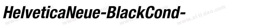 HelveticaNeue-BlackCond字体转换