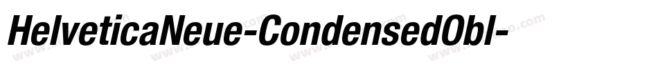 HelveticaNeue-CondensedObl字体转换