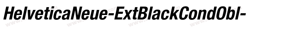 HelveticaNeue-ExtBlackCondObl字体转换