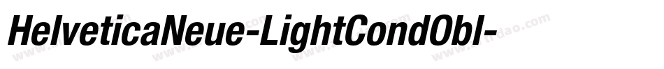 HelveticaNeue-LightCondObl字体转换