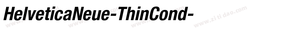 HelveticaNeue-ThinCond字体转换