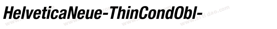 HelveticaNeue-ThinCondObl字体转换