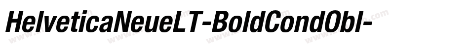 HelveticaNeueLT-BoldCondObl字体转换