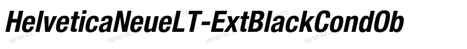 HelveticaNeueLT-ExtBlackCondObl字体转换
