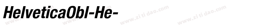 HelveticaObl-He字体转换