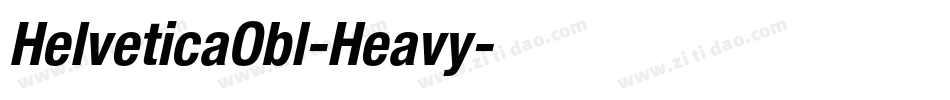 HelveticaObl-Heavy字体转换