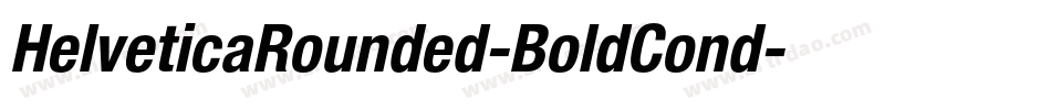 HelveticaRounded-BoldCond字体转换