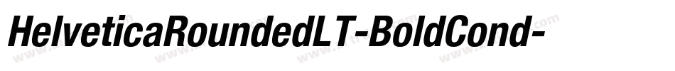 HelveticaRoundedLT-BoldCond字体转换