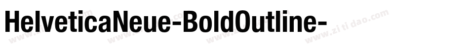 HelveticaNeue-BoldOutline字体转换