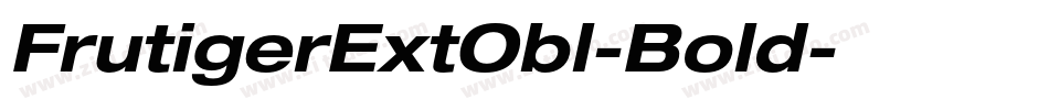 FrutigerExtObl-Bold字体转换