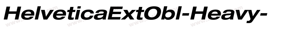 HelveticaExtObl-Heavy字体转换