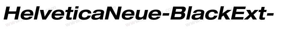 HelveticaNeue-BlackExt字体转换