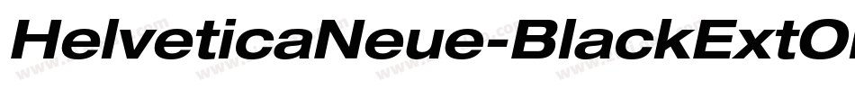 HelveticaNeue-BlackExtObl字体转换