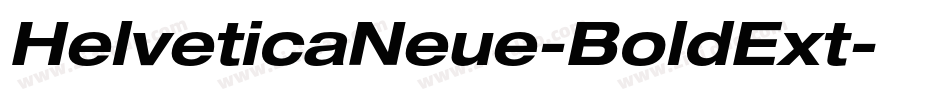 HelveticaNeue-BoldExt字体转换