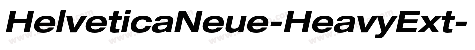 HelveticaNeue-HeavyExt字体转换