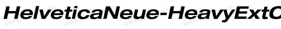 HelveticaNeue-HeavyExtObl字体转换