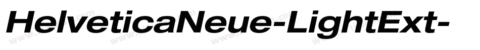 HelveticaNeue-LightExt字体转换