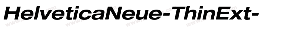 HelveticaNeue-ThinExt字体转换