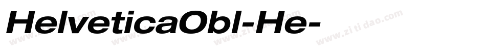 HelveticaObl-He字体转换
