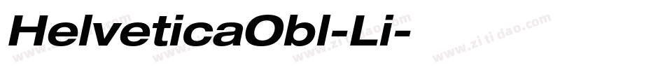 HelveticaObl-Li字体转换