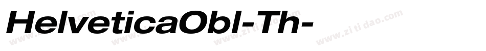 HelveticaObl-Th字体转换