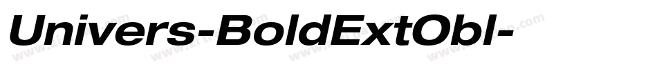 Univers-BoldExtObl字体转换