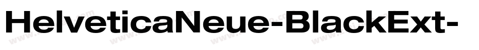 HelveticaNeue-BlackExt字体转换