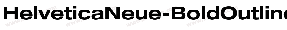 HelveticaNeue-BoldOutline字体转换
