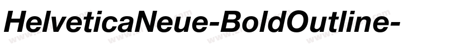 HelveticaNeue-BoldOutline字体转换