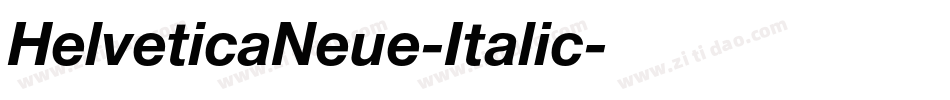 HelveticaNeue-Italic字体转换