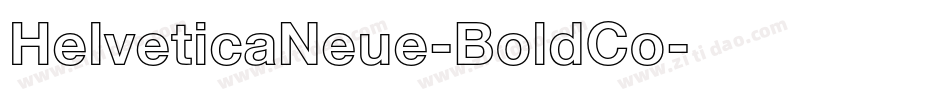 HelveticaNeue-BoldCo字体转换