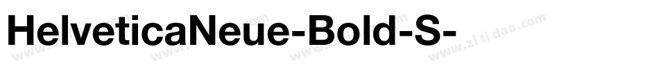 HelveticaNeue-Bold-S字体转换