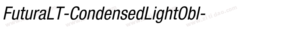 FuturaLT-CondensedLightObl字体转换