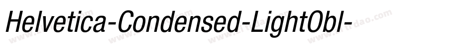 Helvetica-Condensed-LightObl字体转换