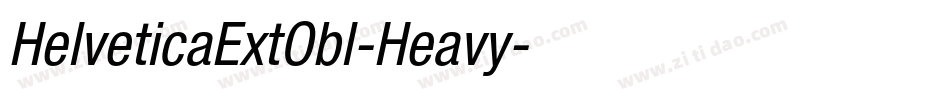 HelveticaExtObl-Heavy字体转换