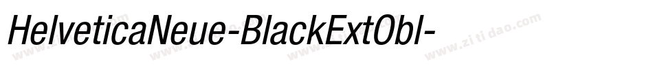 HelveticaNeue-BlackExtObl字体转换