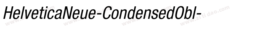 HelveticaNeue-CondensedObl字体转换