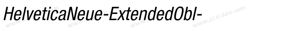HelveticaNeue-ExtendedObl字体转换